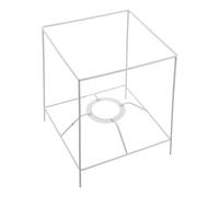 BIUDECO DIY Cadre Lampe Carré pour Abat-jour Support Compatible LED et Ampoules Incandescentes Anneau Adaptation Intégré pour Installation Rapide Cadre Métallique Robuste pour Lampe de