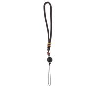 BIUDECO Dragonne pour Téléphone Portable Décorative en Corde Vajra Bodhi et Bois D'ébène, Confortable et Élégante, pour Suspendre Votre Téléphone Style