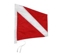 BIUDECO Drapeau de Plongée Portable avec Mât Renforcé Amovible Drapeau Davertissement Visible pour Activités Nautiques et Facile à Transporter
