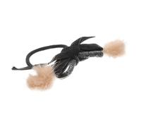 BIUDECO Élastique Cheveux Peluche Noir Doux Antidérapant Corde Queue de Cheval Fluffy Pompon pour Femmes Hiver Accessoire Coiffure sans Marques Ni Traces