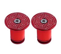 BIUDECO Embouts de Guidon Extensibles en Aluminium Rouge, Bouchons de Poignée VTT et Vélo de Route, Accessoires de Cyclisme Robustes Compatibles Diamètre 15-22,5 Mm, Lot de 2 pour Guidon