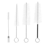 BIUDECO Ensemble 4 Pcs Brosses de Nettoyage pour Instruments à Vent - Brosse pour Bec, Rosace, Pavillon et Trous - Nylon Résistant, Taille Compacte, Accessoires pour Saxophone, Clarinette