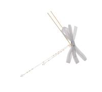 BIUDECO Épingle à Cheveux Rétro Femme avec Ornement Perlé et Nœud Organza Accessoire Délicat et Élégant pour Coiffure Quotidienne et Spectacle