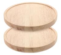 BIUDECO Étagère Murale Flottante Ronde en Bois 2pcs, Résistante à l'usure, Design Simple et Classique pour Décoration Maison et Rangement Salon Cuisine