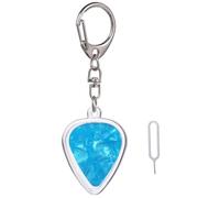 BIUDECO Étui Porte-Médiators Transparent Porte-Clés Design Cœur, Boîte de Rangement Portable pour Médiators, pour Guitaristes en Répétition et Scène