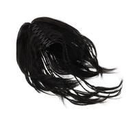 BIUDECO Extension Queue De Cheval à Pince Noire Postiche Synthétique Avec Tresse Extension De Cheveux Pour Femmes