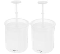 BIUDECO Fabricant de Mousse Nettoyante Visage Gobelet Doseur Portable 2pcs en Plastique Blanc, Formation de Mousse pour Soins Visage