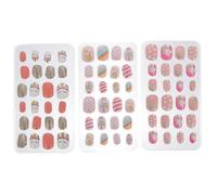 BIUDECO Faux Ongles à Coller pour Garçon et Filles 72 Pcs, Motifs Licorne Cartoon, Couverture Complète, Nail Art pour Filles, Autocollants Ongles Résistants pour Manucure Maison et Fêtes