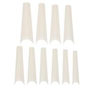 BIUDECO Faux Ongles de Cercueil 500 Pièces, Longs Clous Artificiels Naturels sans Trace, Matière Plastique Résistante, Manucure Complète pour Nail Art Professionnel et Débutants