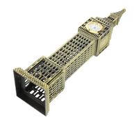 BIUDECO Figurine Big Ben Vintage en Alliage, Modèle de Décoration Architecturale Rétro, Précision Artistique pour Salon et Bureau