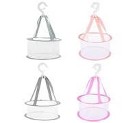 BIUDECO Filet De Séchage Pour Éponges Et Pinceaux De Maquillage 4 Pièces 20 Cm Compact Panier Séchoir Suspendu Pour Outils Cosmétiques Salle De Bain Multifonction Gris Rose Pâle Lilas Vert Matcha