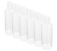 BIUDECO Flacons de Voyage en Plastique 100ml Lot de 6 pour Shampoing et Lotion, Multi-usages, Résistants aux Chocs, pour Voyage en Extérieur