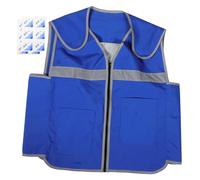 BIUDECO Gilet de Refroidissement Saison Chaude avec Poches pour Glace Veste Rafraîchissante Réutilisable pour Hommes et Femmes Accessoire Anti-chaleur pour Travaux Extérieurs et Sports