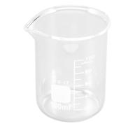 BIUDECO Gobelet Doseur en Verre Gradué 100 Ml, Bécher pour Laboratoire Large Ouverture, Lecture Facile des Graduations, Résistant Cuisine et Pâtisserie