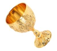 BIUDECO Gobelet Vintage Doré Laiton Résistant Aux Chocs Tasse Médiévale Polyvalente pour Cocktails et Décoration Intérieure