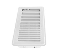BIUDECO Grille D’Aération de Plancher Blanche 4 X10 en Acier Robuste Couvercle de Ventilation Sol pour Maison et Camping-Car Registre de Chauffage Métallique pour Circulation D’Air