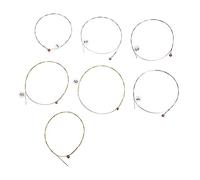 BIUDECO Jeu de 7 Cordes en Acier pour Harpe Lyre Celtique, Kit de Remplacement Numéroté, Accessoires pour Instruments à Cordes, Adapté pour Musiciens et Réparation
