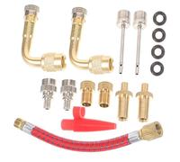 BIUDECO Kit Adaptateur Valve avec Aiguille Gonflage Ballon Pompe Air Connecteur Tube pour Pneus et Équipements