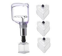 BIUDECO Kit de Ventouses de Massage Forme de Cœur avec Pompe à Main Portable Ventouses Lisses pour Corps et Visage Stimulation Circulatoire et Métabolique Usage Maison Sécuritaire et