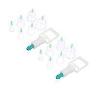 BIUDECO Kit de Ventouses de Massage par Aspiration Sous Vide avec Pompe Manuelle pour Thérapie Familiale Outil de Cupping pour Dos Épaules et Muscles