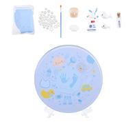 BIUDECO Kit D'empreintes de Bébé Portable en Boue Sûre pour Naissance Coffret Empreinte Main Pied pour Stockage et Présent Mois