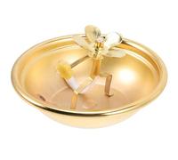 BIUDECO Lampe à Huile en Alliage de Cuivre Doré, Lampe Rétro Délicate Mèche en Coton, pour Usage Domestique et Ambiance Spirituelle