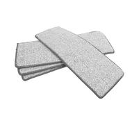 BIUDECO Lingettes de Rechange en Tissu Microfibre pour Balai à Franges Lot de 4 Lavable 12x33 Cm, Faciles à Nettoyer, pour Sols en Marbre et Grands Espaces