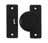 BIUDECO Loquet de Porte Pivotant sans Perçage 180° en Alliage de Zinc Sable Noir, Verrou de Sécurité pour Portes Coulissantes et Pivotantes, Quincaillerie Intérieure pour Verrouillage