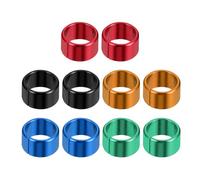 BIUDECO Lot de 10 Bagues d'Identification pour Pigeons Voyageurs en Aluminium Couleurs Variées Légères et Fendues Identification Rapide et Gestion D’Élevage Facile