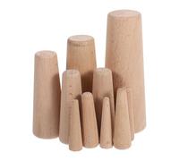 BIUDECO Lot de 10 Bouchons de Bateau Coniques en Bois Naturel, Prises d'urgence pour Yachts et Bateaux, Accessoires Marine Solide pour Bouchage de Coque et Traversées, Usage Kayak