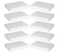 BIUDECO Lot de 10 Grandes Boîtes à Présents Blanches en Carton avec Couvercle, Boîte D'emballage Costume, Facile à Nettoyer, Multifonction, pour Présentation de Produits ou Toute