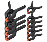 BIUDECO Lot de 10 Pinces à Ressort en Plastique Robustes, Grandes Tailles 2 et 3, Pinces de Fixation Polyvalentes Travail du Bois, Bricolage, Toile de Fond et Projets Créatifs