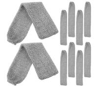 BIUDECO Lot de 10 Recharges Plumeau Microfibre Réutilisables pour Nettoyeur D’Espace Rétractable, Chiffon Anti-Poussière Lavable pour Nettoyage sous Canapé, Lit et Meubles, Accessoire