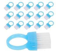 BIUDECO Lot de 100 set de Brosses Nettoyantes pour Ongles Bleu Poils Durs en Plastique Petite Taille Compacte Outil de Nettoyage Polyvalent pour Manucure Nail Art et Usage Domestique