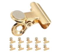 BIUDECO Lot de 12 Clips Magnétiques en Acier Inoxydable Or pour Photos et Petites Œuvres D'art, Design Élégant, pour Galeries D'art et Bureaux