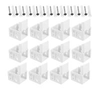 BIUDECO Lot de 12 Set de Supports de Fixation Universels pour Stores Vénitiens 25 CM Blanc Plastique Résistant à la Corrosion avec 24 Vis et Chevilles Montage Intérieur et Extérieur