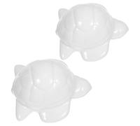 BIUDECO Lot de 2 Cache-Boulons de Toilette Décoratifs en Céramique Motif Tortue Marine Blanc Protection Anti-Saleté et Sécuritaire pour Salle de Bain Accessoires Universels pour Wc