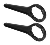 BIUDECO Lot de 2 Clés à Tambour en Plastique Noir Outil d'Ouverture pour Fûts Chimiques 20/30Kg 10/25L Petite Clé à Bouchon de Fût Compatible Industrie Chimique Ouverture Facile