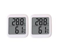 BIUDECO Lot de 2 Hygromètres-Thermomètres Numériques D’Intérieur Plage 10°C à 50°C Écran LCD Grand Format pour Chambre de Bébé et Usage Domestique Indicateur de Confort et Capteur