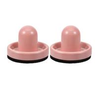 BIUDECO Lot de 2 Poussoirs de Hockey sur Air 76 Mm en Plastique Rose, Accessoires de Rechange pour Table de Hockey sur Air, Kit de Poignées et Brosses pour Jeu de Loisirs et Salle de