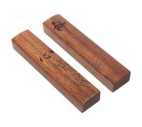 BIUDECO Lot de 2 Presse-papiers en Bois Marron pour Calligraphie, Design Asiatique Moderne, Léger et Sécurisé pour Papier, pour Croquis en Extérieur et Salles de Classe