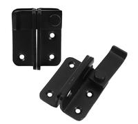 BIUDECO Lot de 2 Verrous à Loquet Coulissant en Acier Inoxydable Noir, Grosse Taille, Ouverture Droite, Verrou de Sécurité pour Portes Coulissantes, Portails, Granges et Abris de Jardin,