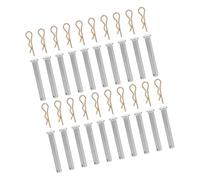 BIUDECO Lot de 20 sets de Goupilles d'Accouplement d'Échafaudage en Acier Diamètre 10 MM X 70 MM Goupilles de Verrouillage Perforées pour Fixation et Positionnement Sécurisé des