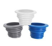 BIUDECO Lot de 3 Joints D’étanchéité en Silicone Anti-odeur pour Tuyau de Vidange, Bouchon Souple de Canalisation de Sol, Étanche et Résistant, Compatible la Cuisine, Salle de Bain,