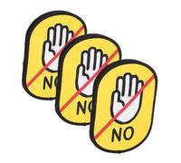 BIUDECO Lot de 3 Patches Auto-Agrippants «Ne Pas Toucher» pour Laisse d'animal Autocollants Imperméables d'Avertissement pour Chien Étiquettes Réutilisables de Sécurité Sociale pour