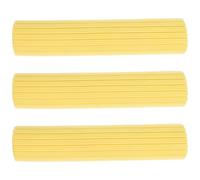 BIUDECO Lot de 3 Têtes de Balai Éponge Super Absorbante Jaune 28 Cm, Recharge pour Balai à Franges, Remplacement pour Nettoyage Sols Carrelage, Marbre et Bois, Accessoires de Ménage