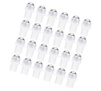 BIUDECO Lot de 30 Accessoires Roll-on Transparents 16 Dents en Plastique Pe pour Flacons D’huiles Essentielles, Parfums et Huiles à Lèvres, Bille Fluide, Rechargeables, Voyage et Usage