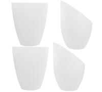 BIUDECO Lot de 4 Abat-Jours de Rechange en Plastique Blanc Petit Abat-Jour Plat Trou Central 30Mm et 32Mm Cache-Ampoule pour Lampe de Bureau et Lampadaire Décoration Intérieure