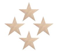 BIUDECO Lot de 4 Appliques en Bois Massif Sculpté 10 CM Étoile Non Peintes Ornements Décoratifs pour Meubles Portes et Armoires Incrustations Créatives pour Décoration Intérieure