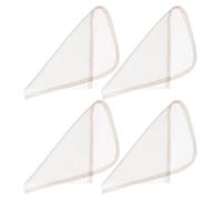 BIUDECO Lot de 4 Filets de Dentelle pour Postiche Frontale 4x4 Pouces, Couleur Marron Foncé, Base en Filet Douce et Respirante, Accessoires pour Fabrication et Réparation de Perruques,